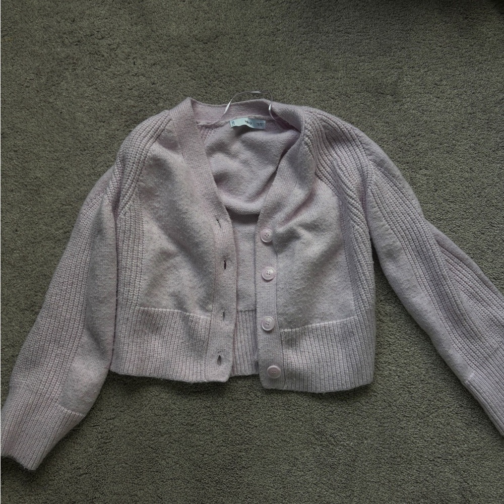 Mango light pink cardigan size S